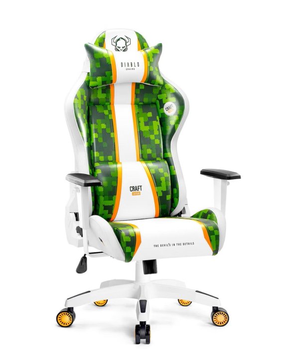 Fotel Diablo X-One 2.0 Normal: Craft Edition Biało-Zielony