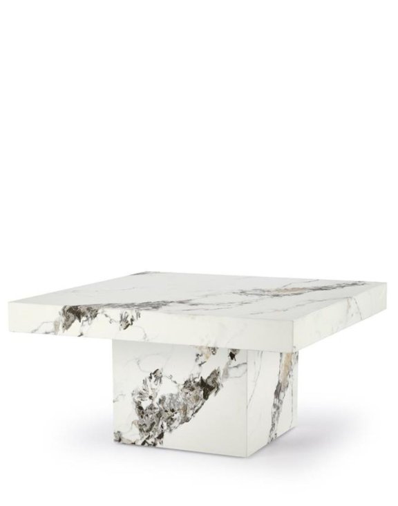 Stolik kawowy Monolit Biały Marmur MDF (2798) - OUTLET