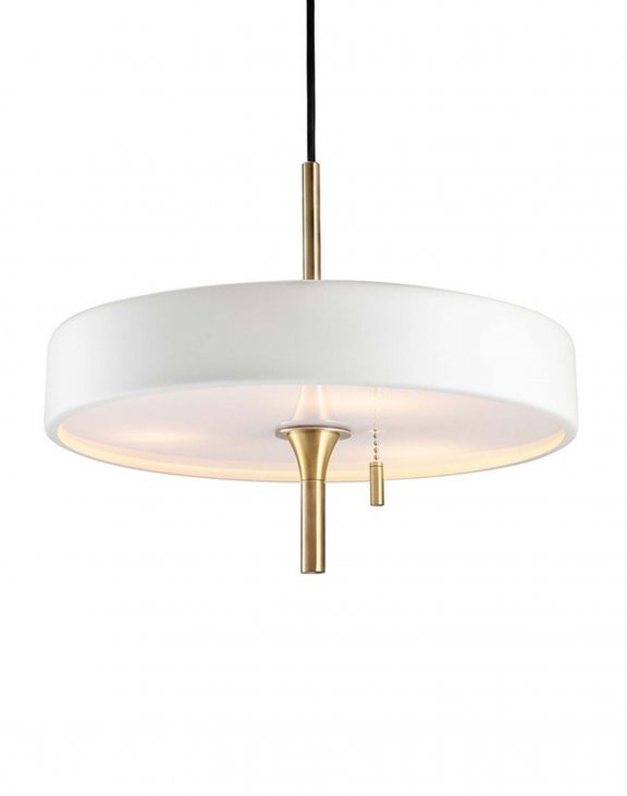 Lampa wisząca Artdeco biało-złota