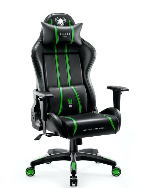 Fotel Diablo X-One 2.0 Normal: Czarno-zielony