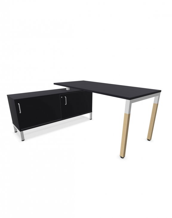 CS5040 biurko 4-L LWM 180 cm z sideboardem