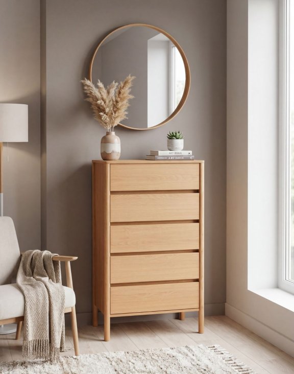 Comodă Blair cu sertare (70 cm), stejar natural de la Avida Design
