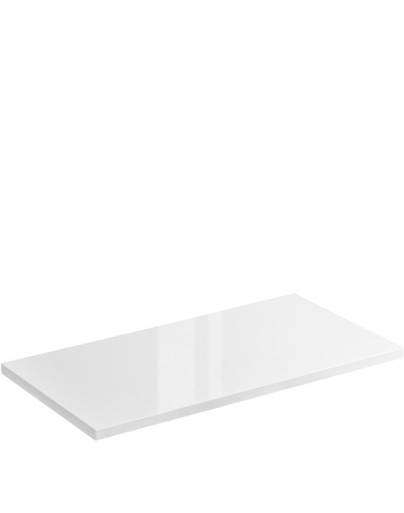 Blat łazienkowy 80 cm biały połysk (CAPRI WHITE 891 FSC)