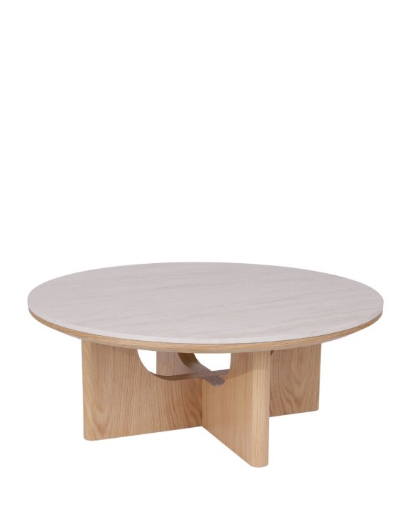 Stolik kawowy Calypso, dąb naturalny, blat ceramiczny, 80 cm