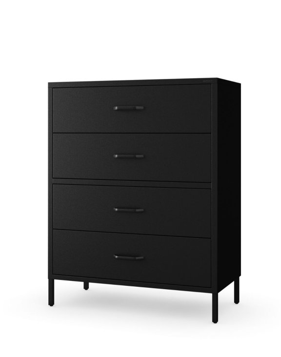 Komoda na nóżkach CARLA modern: czarna