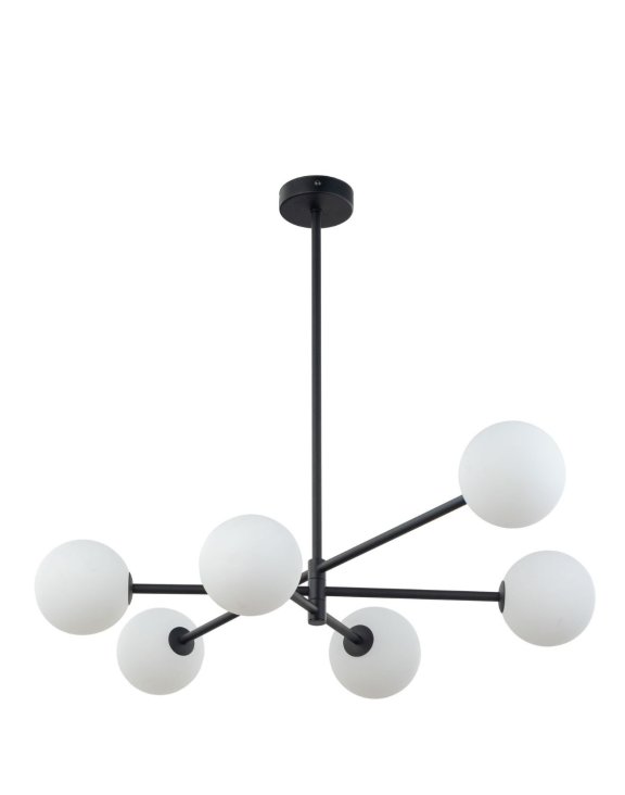 Lampa sufitowa Sarius Black 6 wysoka