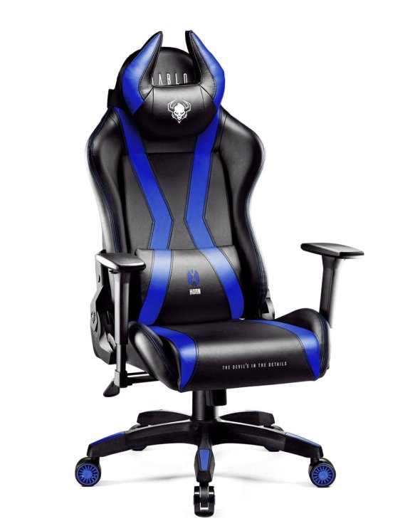 Fotel Diablo X-Horn 2.0 Normal: Czarno-niebieski