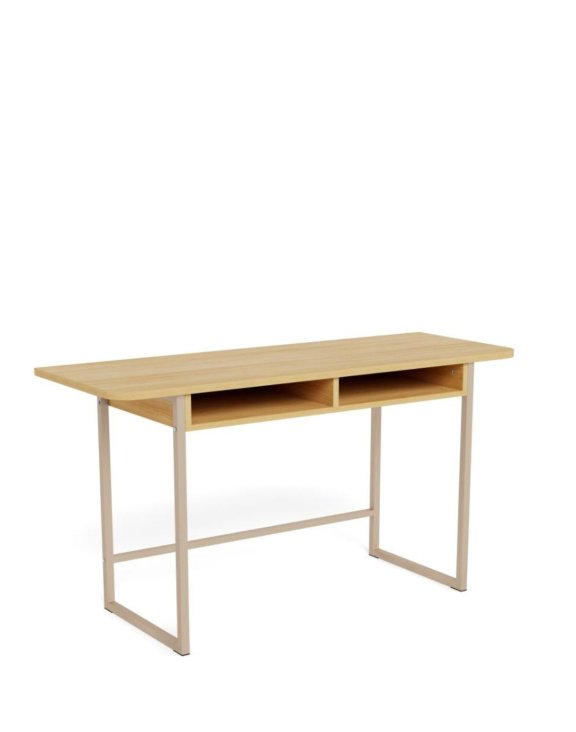 Nowoczesna konsola z półkami Darlington 140 cm