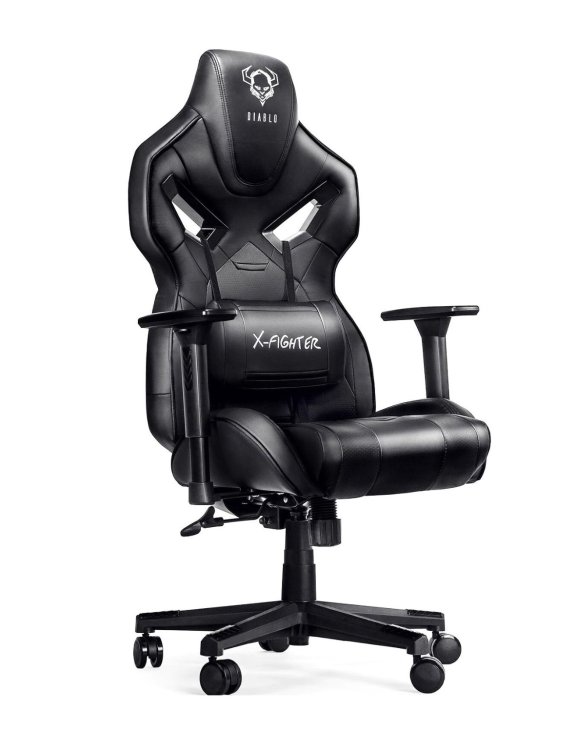 Fotel Gamingowy Diablo X-Fighter Normal Czarno-czarny (821)