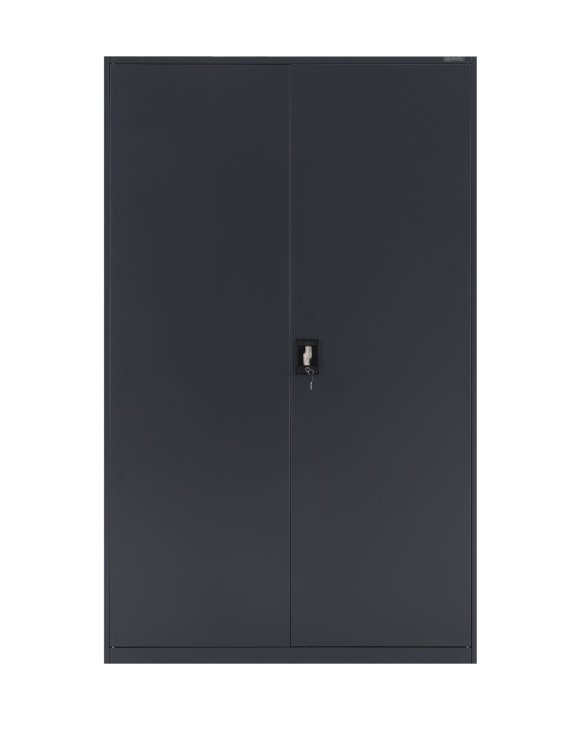 Metalowa szafa zamykana na klucz do biura 185x115 cm Essen: antracytowa