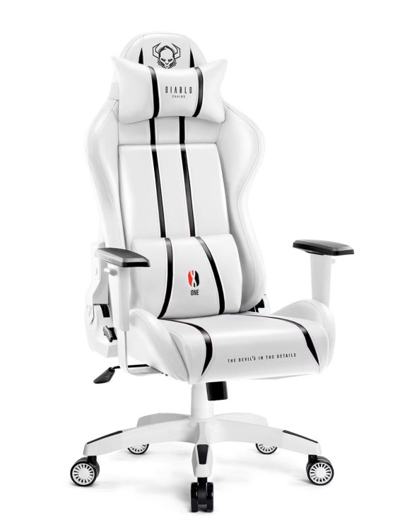 Fotel Diablo X-One 2.0 Normal: Biało-czarny