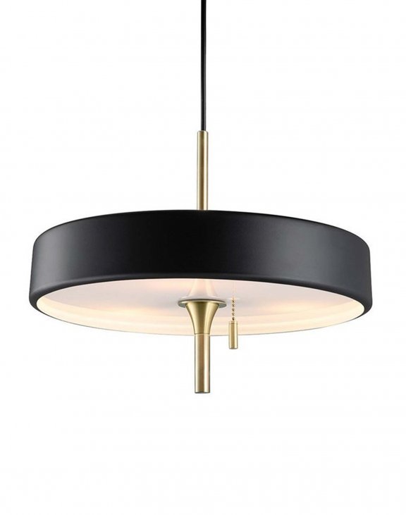Lampa wisząca Artdeco czarno-złota