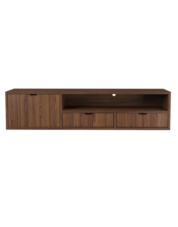 Szafka Wisząca RTV Edison Brown Warmia Walnut 150 cm