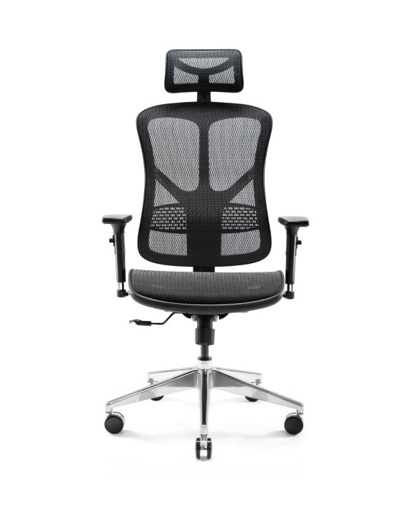 Fotel ergonomiczny Diablo V-Basic: czarno-czarny