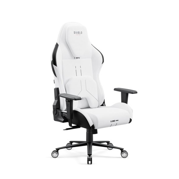 Biały fotel gamingowy z chłodzącym siedziskiem Diablo X-One Prime Ghosted White
