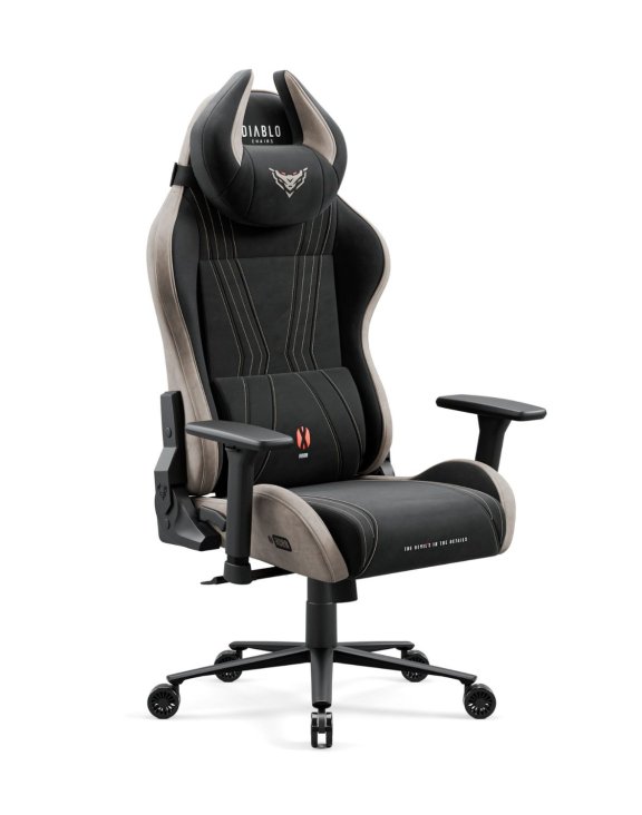 Fotel gamingowy materiałowy Diablo X-Horn Normal: Camel Black