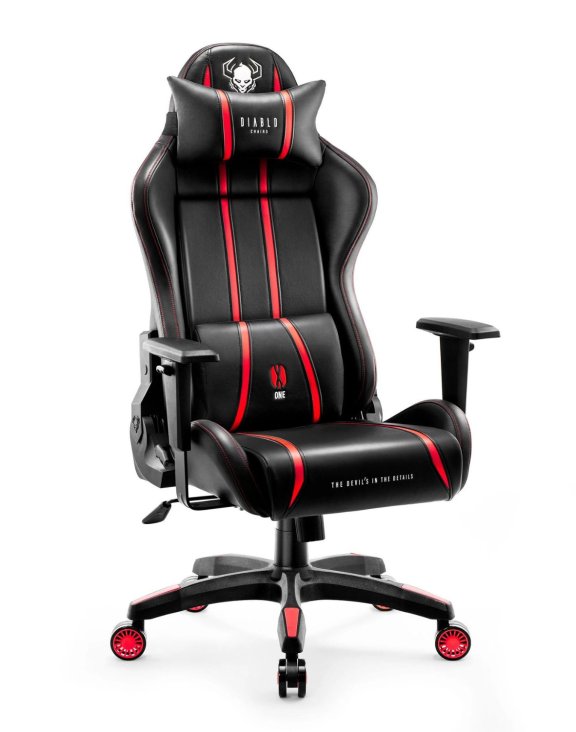 Fotel gamingowy Diablo X-One 2.0 King Size: czarno-czerwony