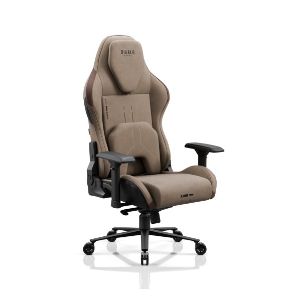 Fotel gamingowy materiałowy szary Diablo X-One Prime Elephant Grey