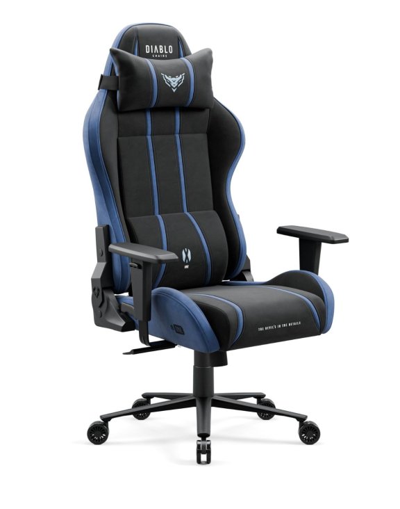 Fotel gamingowy materiałowy Diablo X-One Normal: Night Blue