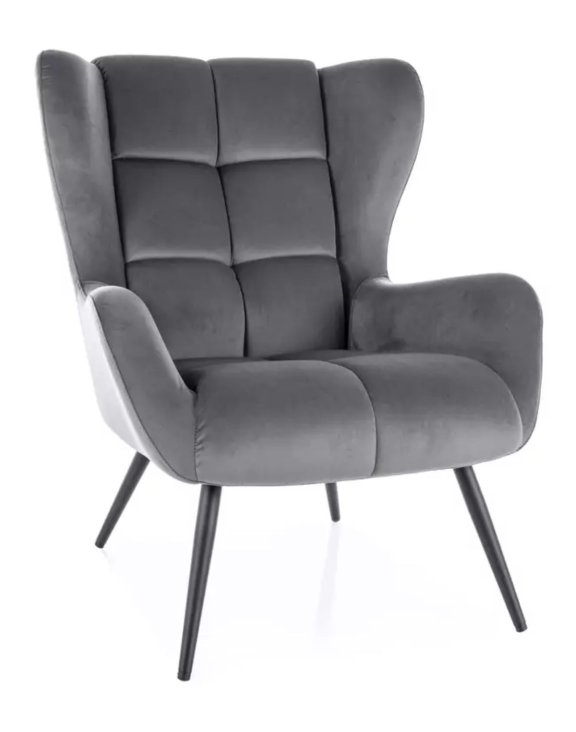 Fotel Louis Velvet Szary