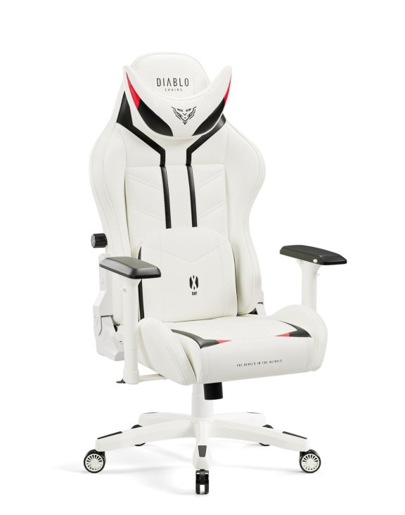 Fotel Diablo X-Ray Normal: Biało-czarny