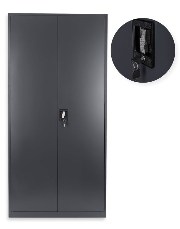 Szafa metalowa na dokumenty do biura Geneva: antracytowa (3382) - OUTLET
