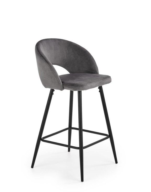 Hoker do kuchni H96, szary welwet