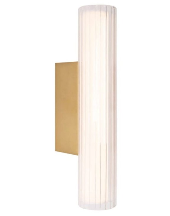 Kinkiet Fayette W0364 ryflowany klosz