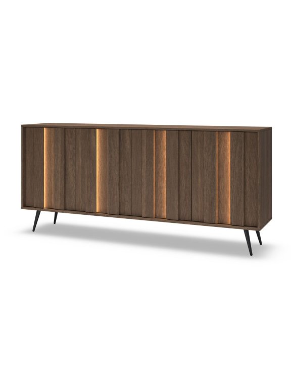 Nowoczesna komoda 4-drzwiowa z oświetleniem LED Amaro C 183 cm
