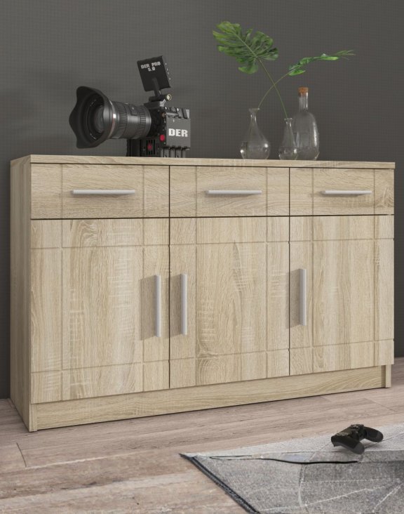 Komoda Paris Dąb Sonoma 3F3S