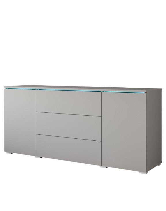 Komoda z szufladami i szafkami Vera 150 cm szary pallad