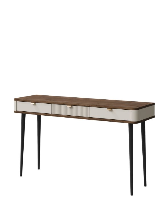 Konsola biurko z szufladami 130 cm Marly kaszmir/orzech