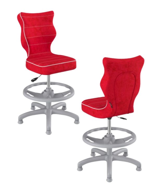 Krzesło dziecięce Entelo Petit z podnóżkiem 133-159 cm, Szara Podstawa,  Rozmiar 4 WK+P