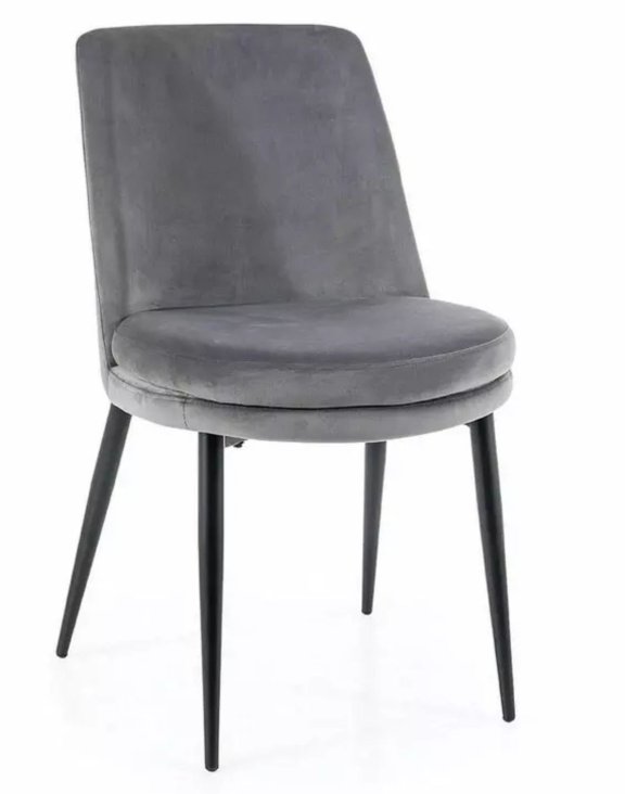 Krzesło Kayla Velvet Bluvel 14 Szary