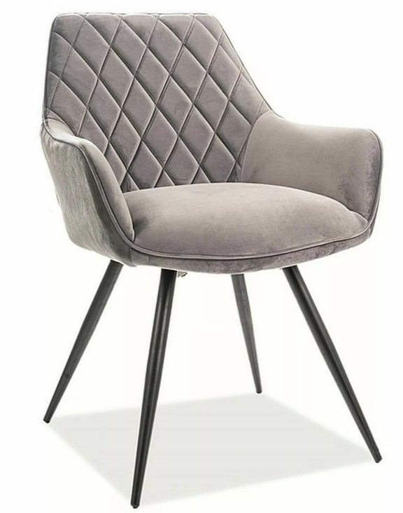 Krzesło Linea Velvet Szary
