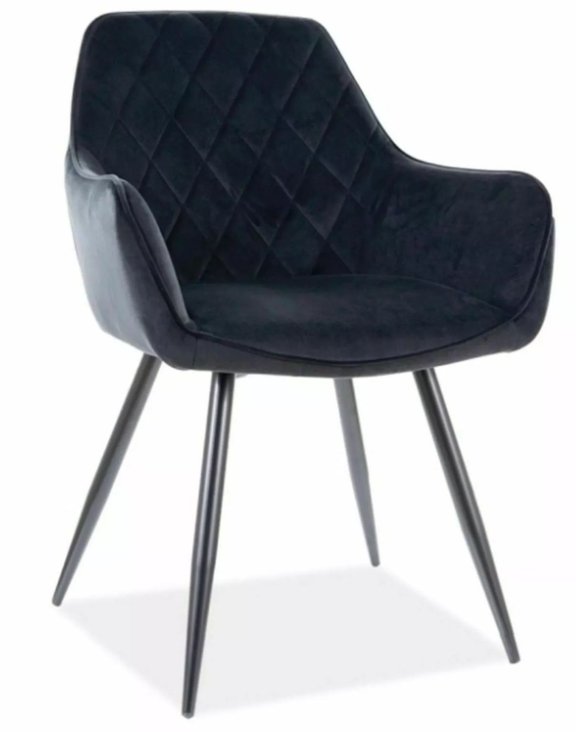 Krzesło Linea Velvet Czarny