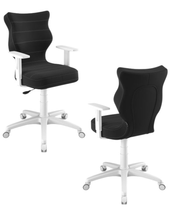 Krzesło młodzieżowe Duo, biała podstawa,  wzrost 159-188 cm, rozmiar 6