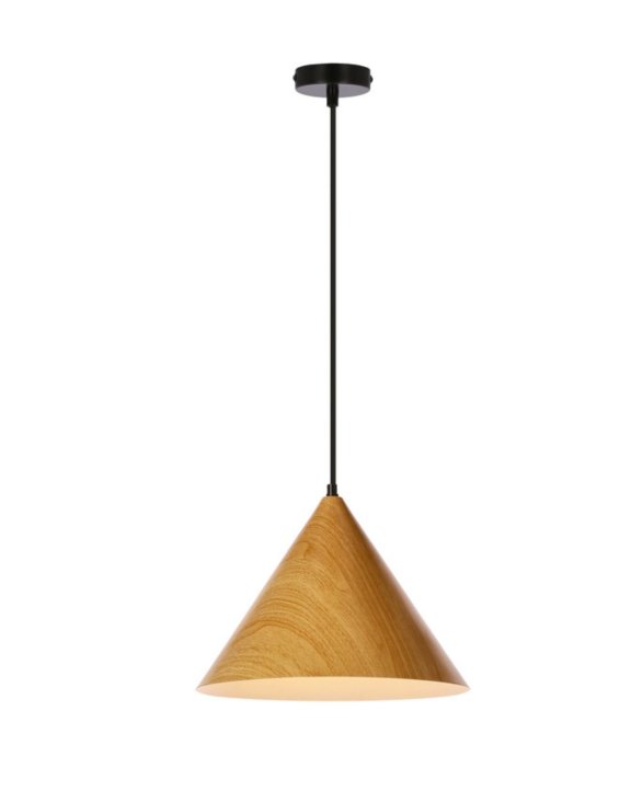 Lampa wisząca stożkowa Dunca 32 jasny dąb