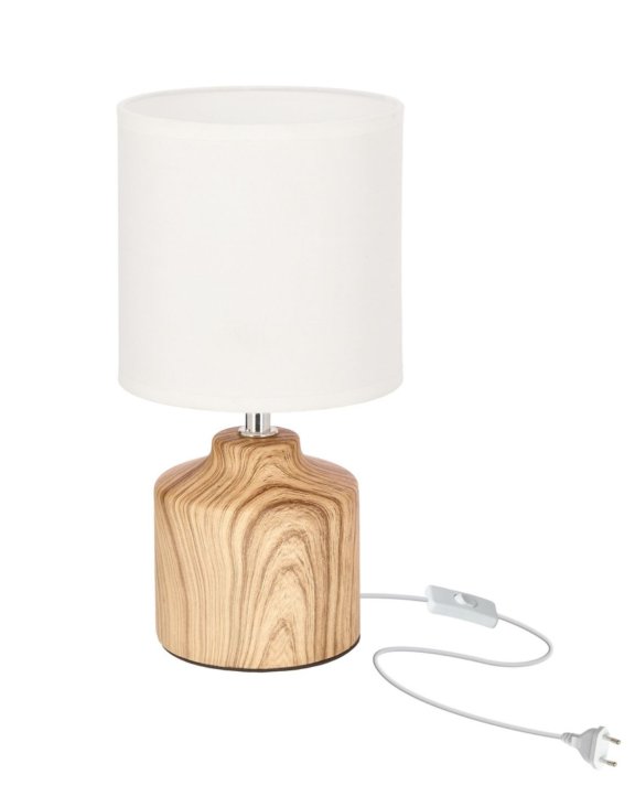 Lampka nocna, stołowa drewno Minos
