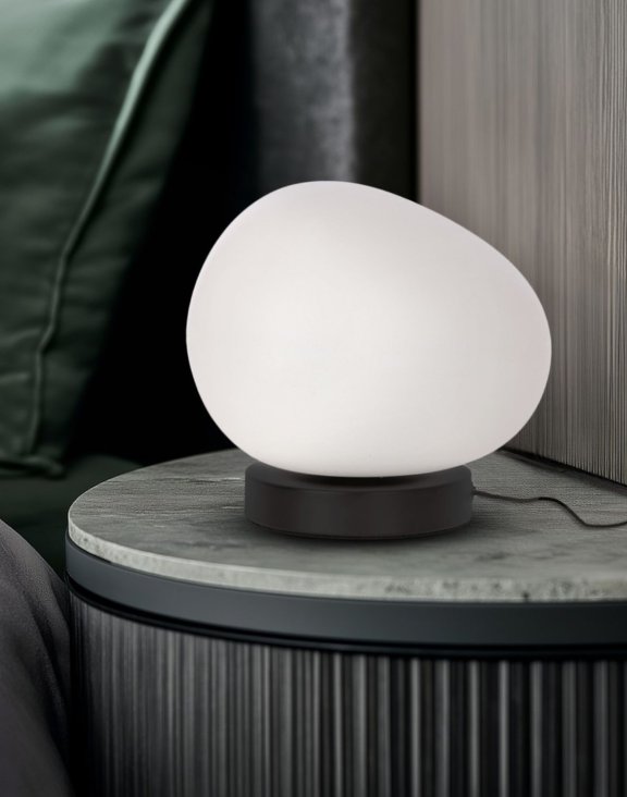 Lampa stołowa na komodę nocna kamień Stones