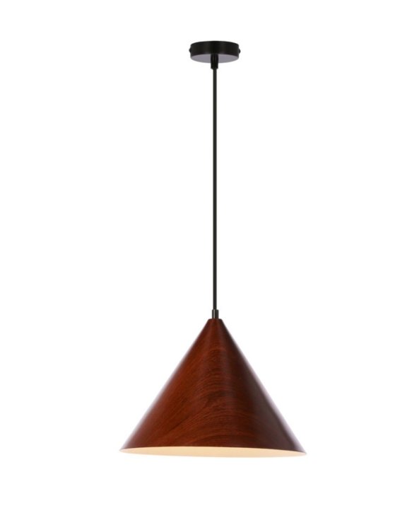 Lampa wisząca stożkowa Dunca 32 ciemny orzech