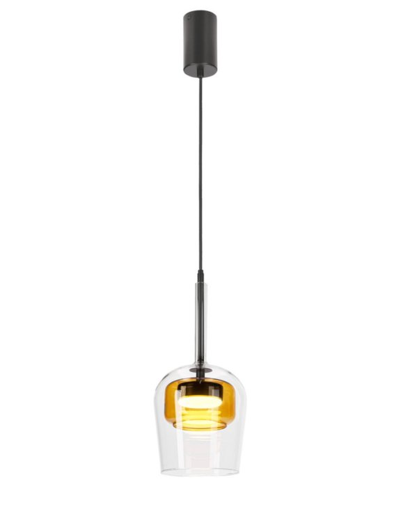 Pojedyncza lampa wisząca szklana Glaxi