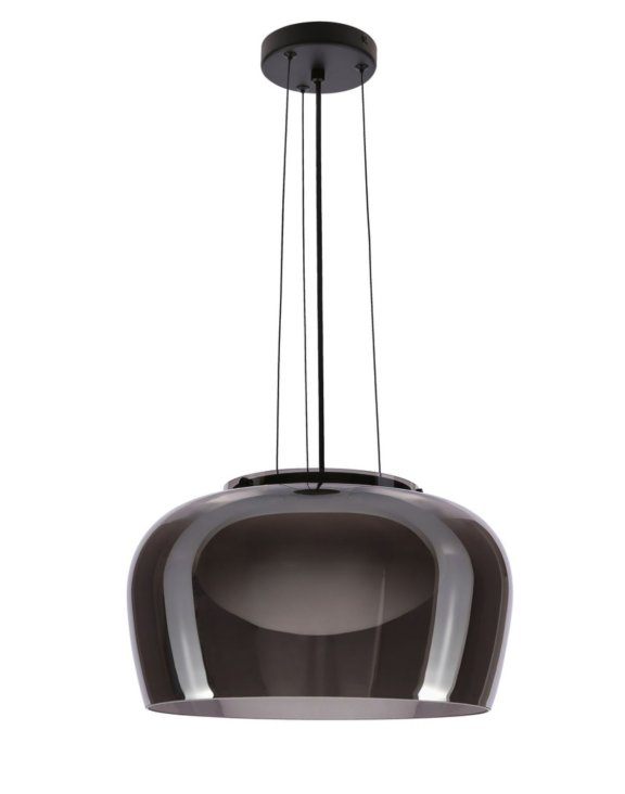 Szklana lampa dymiony klosz Insieme 38
