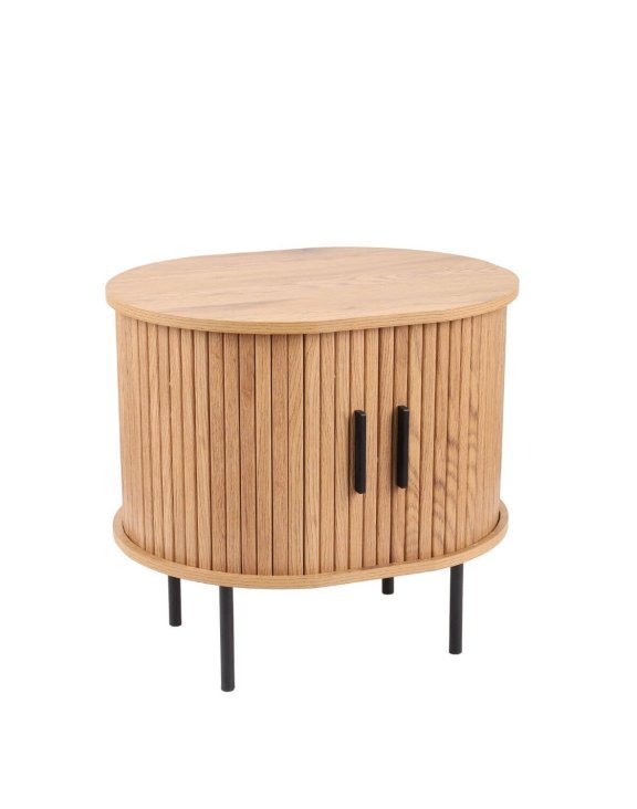 Szafka nocna Loftwood (320), dziki dąb, lamele (3379) - OUTLET