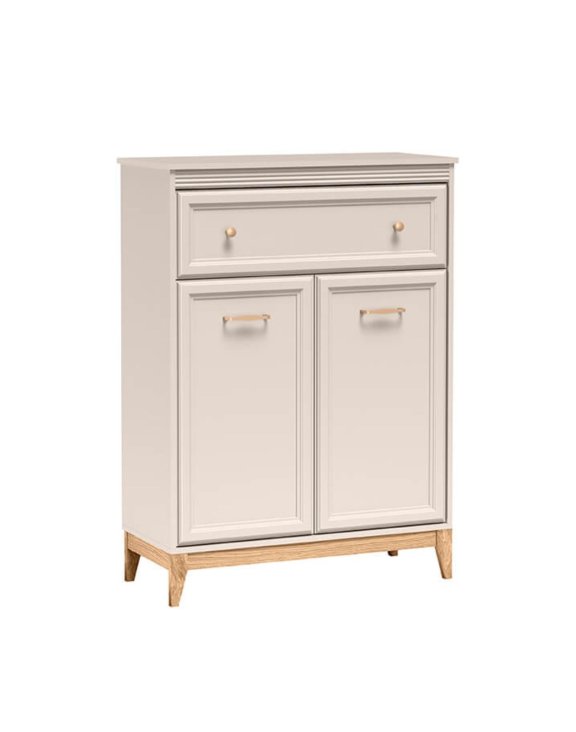Mała Komoda Windsor W-4 kaszmir 92 cm – wysoka komoda do sypialni i salonu