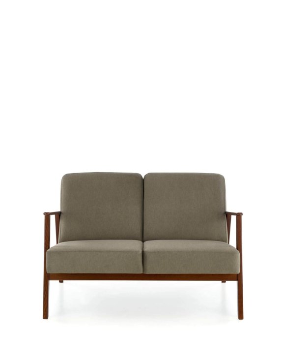 Sofa dwuosobowa do salonu Milano 2S, retro, oliwkowa