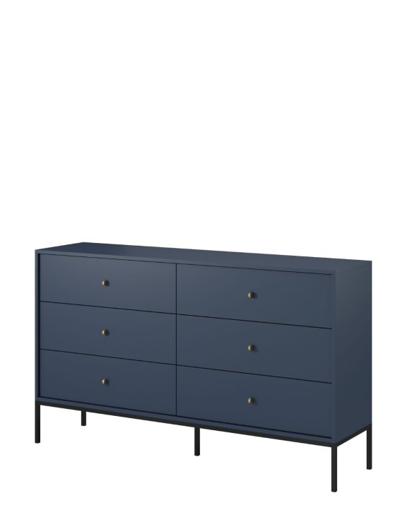 Komoda Mono granatowa z 6 szufladami