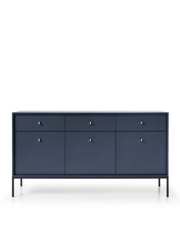 Komoda Mono granatowa z szufladami (MKSZ154), navy/black