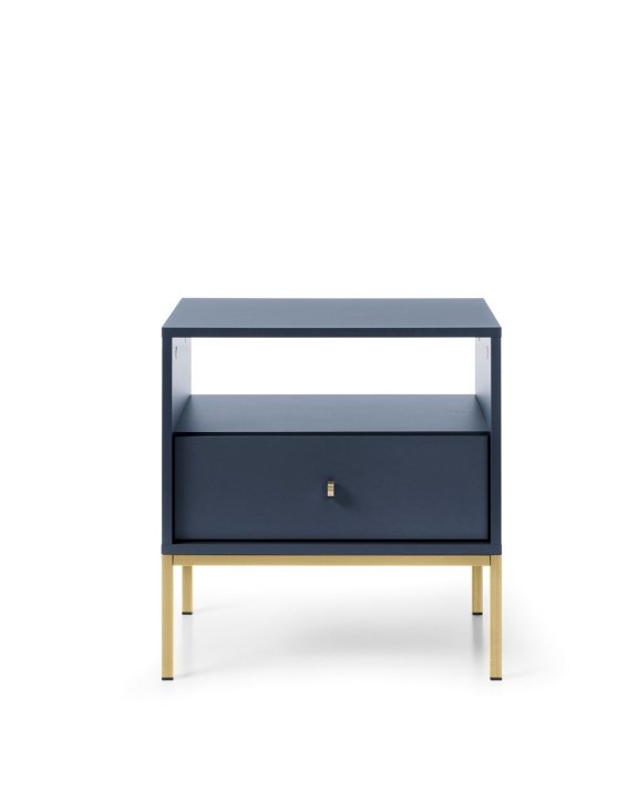 Szafka nocna Mono granatowa (MS54), navy/gold (3595) - OUTLET