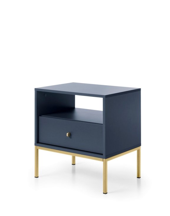 Szafka nocna Mono granatowa (MS54), navy/gold